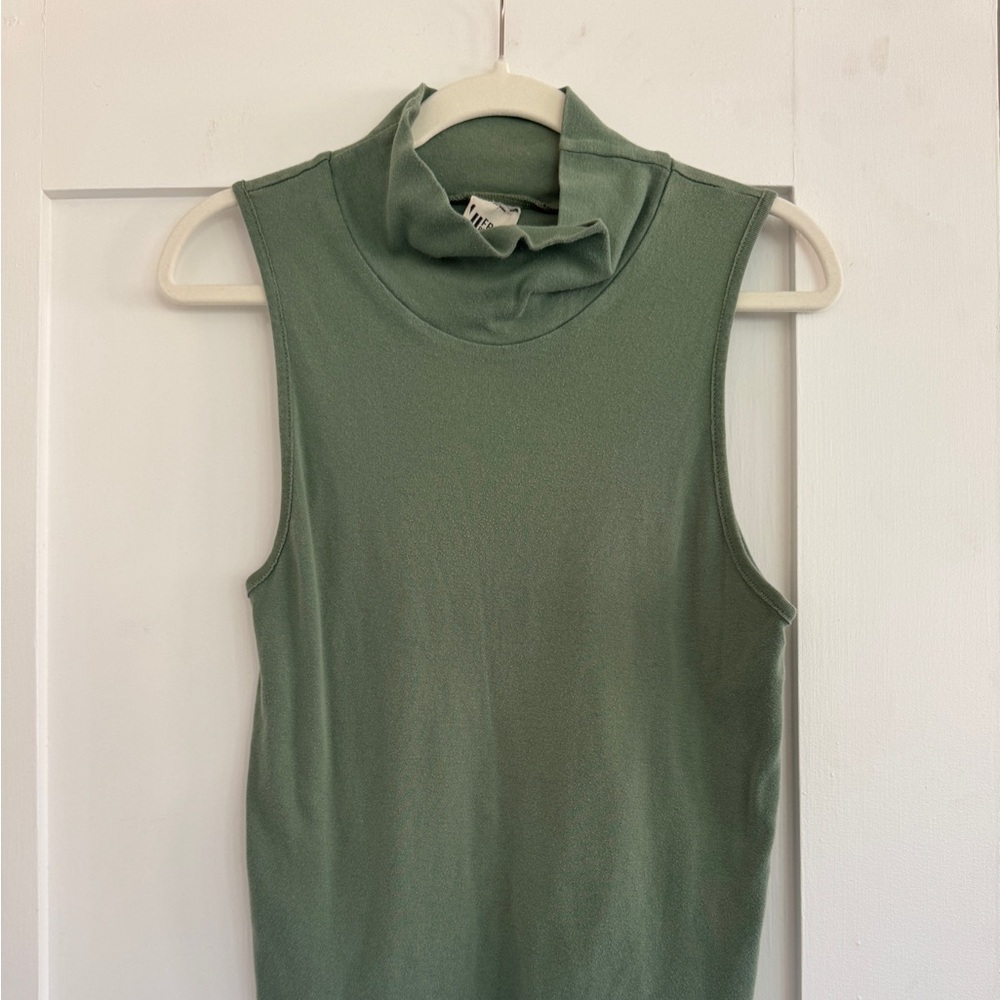 Free People Sage Green Sleeveless Top